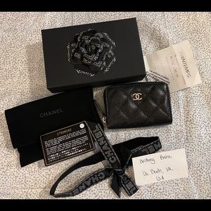 SOLD Chanel Coin Wallet Black Caviar